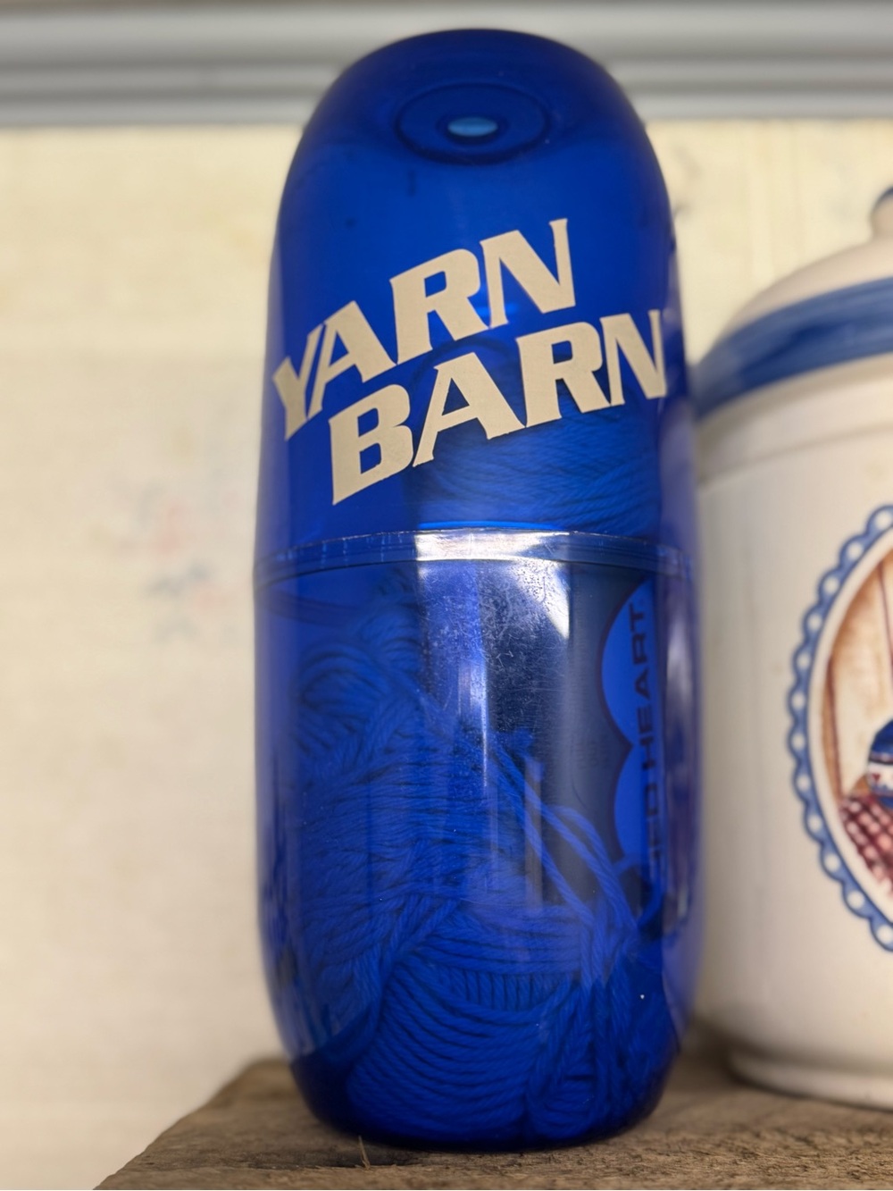 Blue Yarn Storage Tube -